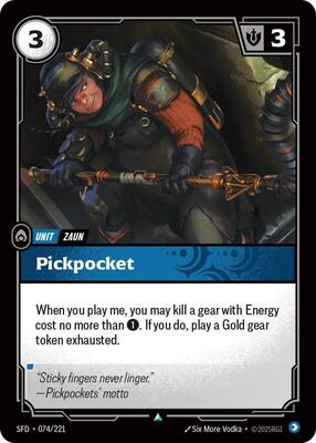 Riftbound: League of Legends Trading Card Game - Spiritforged - Pickpocket - Uncommon - Normal