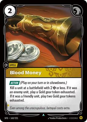 Riftbound: League of Legends Trading Card Game - Spiritforged - Blood Money - Uncommon - Normal