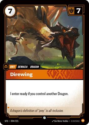 Riftbound: League of Legends Trading Card Game - Spiritforged - Direwing - Common - Foil