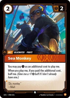 Riftbound: League of Legends Trading Card Game - Spiritforged - Sea Monkey - Common - Normal