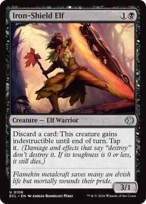 Magic: The Gathering - Lorwyn Eclipsed - Iron-Shield Elf - 108 - Normal