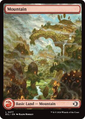 Magic: The Gathering - Lorwyn Eclipsed - Mountain (0277) - Foil - Anime Card Craze