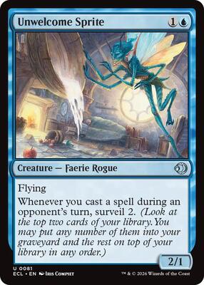 Magic: The Gathering - Lorwyn Eclipsed - Unwelcome Sprite - Normal - Anime Card Craze