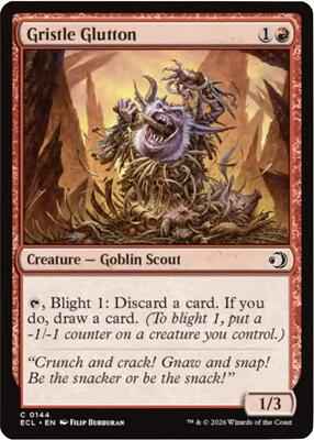Magic: The Gathering - Lorwyn Eclipsed - Gristle Glutton - 144 - Normal