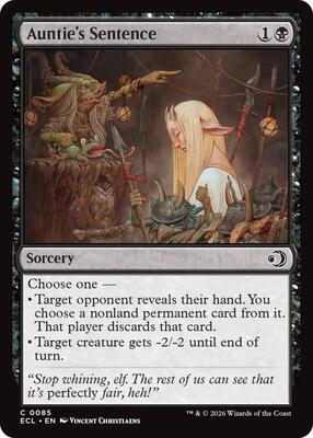 Magic: The Gathering - Lorwyn Eclipsed - Auntie's Sentence - Foil - Anime Card Craze