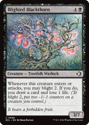 Magic: The Gathering - Lorwyn Eclipsed - Blighted Blackthorn - Foil - Anime Card Craze