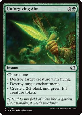 Magic: The Gathering - Lorwyn Eclipsed - Unforgiving Aim - Foil - Anime Card Craze