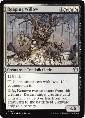 Magic: The Gathering - Lorwyn Eclipsed - Reaping Willow - Normal - Anime Card Craze