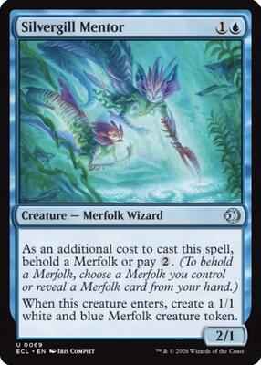 Magic: The Gathering - Lorwyn Eclipsed - Silvergill Mentor - 69 - Normal