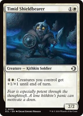 Magic: The Gathering - Lorwyn Eclipsed - Timid Shieldbearer - Foil - Anime Card Craze