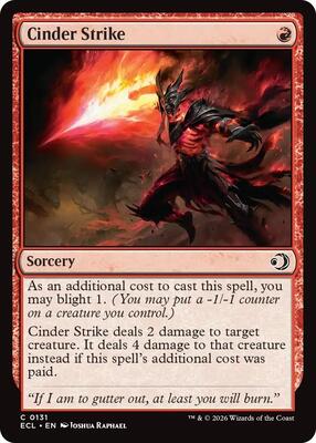 Magic: The Gathering - Lorwyn Eclipsed - Cinder Strike - Normal - Anime Card Craze
