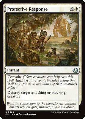Magic: The Gathering - Lorwyn Eclipsed - Protective Response - Normal - Anime Card Craze