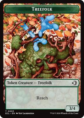Magic: The Gathering - Lorwyn Eclipsed - Treefolk // Goblin Double-Sided Token - Normal - Anime Card Craze