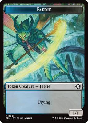 Magic: The Gathering - Lorwyn Eclipsed - Faerie // Goblin Double-Sided Token - Normal - Anime Card Craze