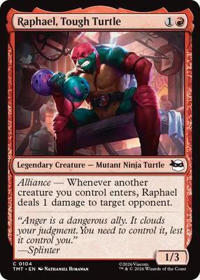 Magic: The Gathering - Teenage Mutant Ninja Turtles - Raphael, Tough Turtle - Normal - Anime Card Craze
