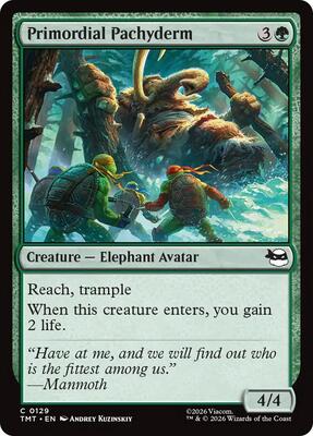 Magic: The Gathering - Teenage Mutant Ninja Turtles - Primordial Pachyderm - Normal - Anime Card Craze