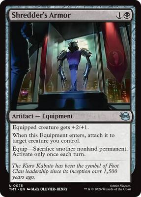 Magic: The Gathering - Teenage Mutant Ninja Turtles - Shredder's Armor - Foil - Anime Card Craze