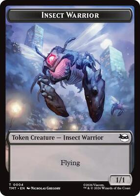 Magic: The Gathering - Teenage Mutant Ninja Turtles - Insect Warrior // Food Double-Sided Token - Normal - Anime Card Craze