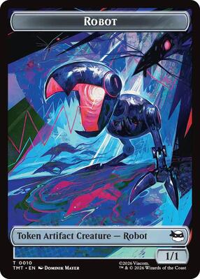 Magic: The Gathering - Teenage Mutant Ninja Turtles - Robot // Food Double-Sided Token - Normal - Anime Card Craze