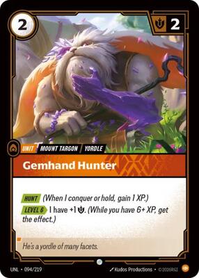 Riftbound: League of Legends Trading Card Game - Unleashed - Gemhand Hunter - Common - Normal