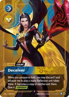 Riftbound: League of Legends Trading Card Game - Unleashed - LeBlanc - Deceiver - 199/219 - Rare - Foil