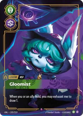 Riftbound: League of Legends Trading Card Game - Unleashed - Vex - Gloomist - Rare - Foil