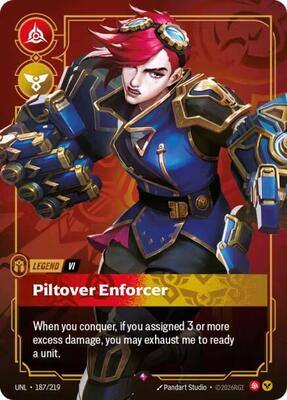 Riftbound: League of Legends Trading Card Game - Unleashed - Vi - Piltover Enforcer - Rare - Foil