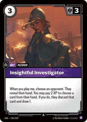 Riftbound: League of Legends Trading Card Game - Unleashed - Insightful Investigator - Uncommon - Normal