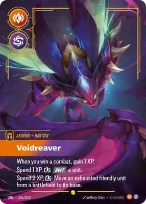 Riftbound: League of Legends Trading Card Game - Unleashed - Kha'Zix - Voidreaver (Overnumbered) - 236/219 - Showcase - Foil