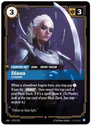 Riftbound: League of Legends Trading Card Game - Unleashed - Diana - Lunari - 079/219 - Rare - Foil
