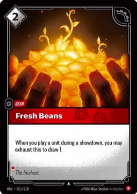 Riftbound: League of Legends Trading Card Game - Unleashed - Fresh Beans - Uncommon - Normal