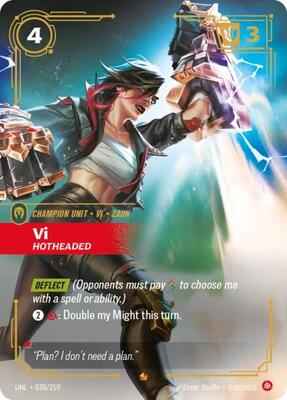 Riftbound: League of Legends Trading Card Game - Unleashed - Vi - Hotheaded - 030/219 - Epic - Foil