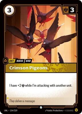 Riftbound: League of Legends Trading Card Game - Unleashed - Crimson Pigeons - Common - Normal