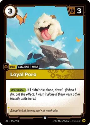 Riftbound: League of Legends Trading Card Game - Unleashed - Loyal Poro - Common - Normal