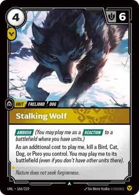 Riftbound: League of Legends Trading Card Game - Unleashed - Stalking Wolf - 166/219 - Uncommon - Foil