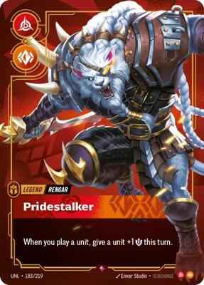 Riftbound: League of Legends Trading Card Game - Unleashed - Rengar - Pridestalker - 183/219 - Rare - Foil
