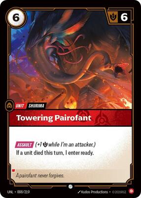Riftbound: League of Legends Trading Card Game - Unleashed - Towering Pairofant - Common - Normal