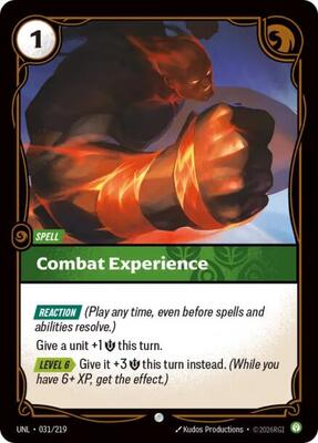 Riftbound: League of Legends Trading Card Game - Unleashed - Combat Experience - Common - Normal