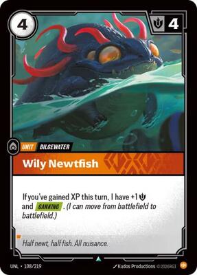 Riftbound: League of Legends Trading Card Game - Unleashed - Wily Newtfish - Uncommon - Normal