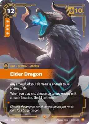 Riftbound: League of Legends Trading Card Game - Unleashed - Elder Dragon - 118/219 - Epic - Foil