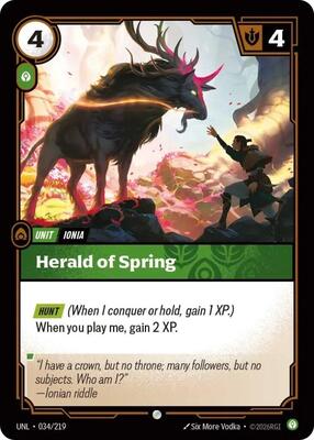 Riftbound: League of Legends Trading Card Game - Unleashed - Herald of Spring - Common - Normal