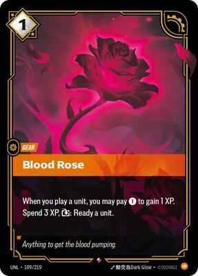 Riftbound: League of Legends Trading Card Game - Unleashed - Blood Rose - 109/219 - Rare - Foil