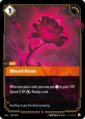 Riftbound: League of Legends Trading Card Game - Unleashed - Blood Rose - Rare - Foil