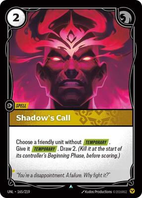 Riftbound: League of Legends Trading Card Game - Unleashed - Shadow's Call - Uncommon - Foil