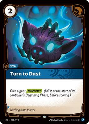 Riftbound: League of Legends Trading Card Game - Unleashed - Turn to Dust - Common - Normal