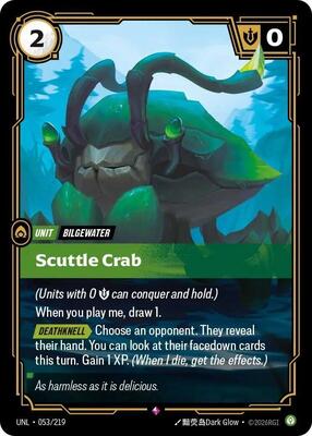 Riftbound: League of Legends Trading Card Game - Unleashed - Scuttle Crab - Rare - Foil