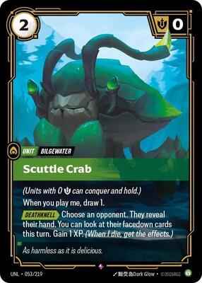 Riftbound: League of Legends Trading Card Game - Unleashed - Scuttle Crab - 053/219 - Rare - Foil