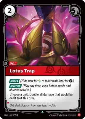 Riftbound: League of Legends Trading Card Game - Unleashed - Lotus Trap - Uncommon – 013/219 - Normal