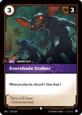 Riftbound: League of Legends Trading Card Game - Unleashed - Evershade Stalker - Common - Normal
