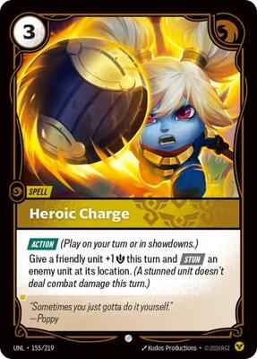 Riftbound: League of Legends Trading Card Game - Unleashed - Heroic Charge - 155/219 - Common - Foil